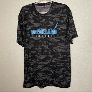 Augusta Sportswear Cleveland Football Shirt Men's XL Black Performance Graphic